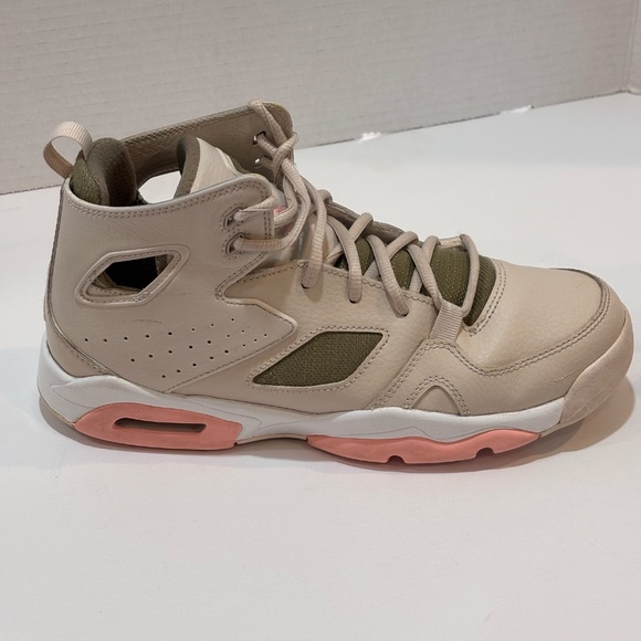 Jordan Shoes - Jordan Flight Club 91 GS Sneakers Basketball Shoes SZ 6.5Y/8 W Beige Green Coral